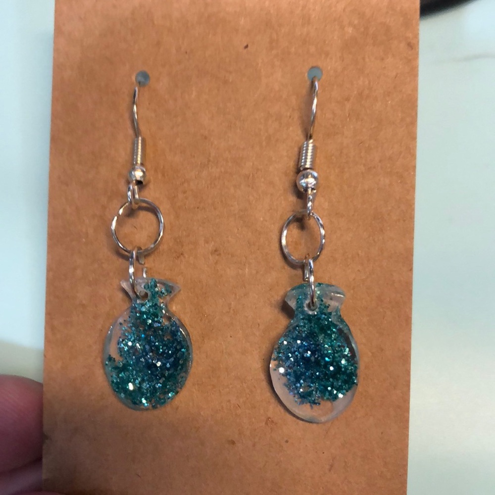 Fish glitter dangles